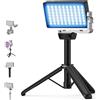 NEEWER Luce Video RGB 12W, Key Light a Pannello LED per Streaming, Luci Selfie per Fotocamera, 2500K-10000K CRI97+ Controllo App/2.4G Batteria 4300mAh Supporto Tavolo per Vlogging Foto Podcast, SL90