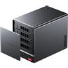 AOOSTAR Ryzen 7 5825U 4 Bay NAS Mini PC, Senza RAM Senza SSD NAS Desktop Computer, 2*slot M.2 NVMe, 2,5/3,5 SATAx4 Storage(fino a 4x22TB) Nessun disco rigido, solo 4 frame del disco rigido, Senza OS