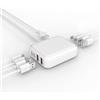 WUKUR Caricatore USB 8 Porte WUKUR Caricatore USB da Muro 25W Carica Rapida Caricabatterie USB Multiplo Alimentatore Presa USB per iPhone 15 14 13 12 11 X, Samsung Galaxy, Xiaomi, iPad, iPad Pro