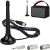 Qneneam Antenna Radio DAB FM Telescopica con Base Magnetica, Telescopico Digitale Antenna 75 Ohm per Radio Portatile, Ricevitore Stereo HiFi e Amplificatore, Migliora la FM e DAB in Aree, 3 Adattatori Inclusi