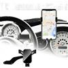 KUNGKIC Supporto per telefono auto Supporto regolabile per telefono auto compatibile con Mini Cooper R50 R52 R53 Accessori interni 360°Rotazione in lega di zinco ABS (nero)