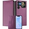 MOJIA Custodia per Oukitel C62 / C62 Pro / C62 GT, Resistente a Cadute e Graffi, Alta Qualità PU Pelle Stile Portafoglio Cover Folio con Chiusura Magnetica. Dark Purple