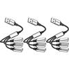 MOGOOD 3 Pezzi Sdoppiatore USB 2.0 1 Maschio a 3 Femmine, Cavo Multiporta Intrecciato Plug & Play, per Ricarica e Trasferimento Dati, Compatibile Laptop, PC e Dispositivi USB