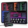 yolzhxe Tappetino Mouse Scorciatoie Italiano, 300 x 250 x 3 mm Mouse Pad con Scorciatoie da Tastiera, Tappetino per Mouse Antiscivolo, Comfort Tappeto Scrivania per Gaming, Computer, Ufficio e Casa