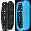 Hydream Confezione da 2 cover per telecomando Bluetooth SKY Q EC201 EC202 2020, custodia protettiva in silicone per telecomando SKY Q, protezione posteriore per batteria (nero+azzurro)