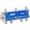 CABLEPELADO Distributore di 6 uscite, Distributore 6 uscite, Distributore Serie Classe A, 5-2400 MHz, Adatto per Bande di frequenza Dab, FI, FM, UHF, VHF, Include 7 connettori F, 6 uscite