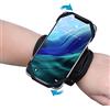 SenMore Fascia Sportiva da Braccio Portacellulare per iPhone 16 Pro Max/15 Pro Max/14 Pro,Porta Telefono Corsa Ruotabile a 360° con Borsa Airpods per Samsung Galaxy A16 5G /A26 /A56,Redmi A5/Note 14