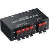 PROZOR Commutatore Altoparlanti 2 Zone Switch Passivo 150W RMS 2-Zone Speaker Switch Box Passivo Compatibile 4-16Ω Senza Alimentazione Selettore Amplificatore Doppio Per Casa/Ufficio