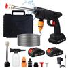 Glaxcidy Idropulitrice Portatile Senza Fili Idropulitrice Senza Fili con 2 Batterie 21V Idropulitrici Portatile 2 Ugelli Multiuso, per Auto/Pavimenti/Esterni/Giardino