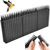 QINERSAW 20 Pz Dissuasori per Piccioni Plastica da 8,6 Metri Chiodo per Uccelli da Giardino in Plastica Spuntoni Uccelli Spikes per Uccelli da Giardino Scaccia Piccioni, Gatti, Uccelli (Nero)