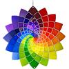 CIM Girandola in Metallo - Rainbow Star Ø250mm - girandola Leggera con Colori Brillanti - Elementi di Sospensione in Dotazione - graziosa Decorazione per Ambienti, Finestra e Giardino
