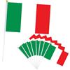 YAAVAAW Set di 10 Bandiere Piccole Italia, Bandiera Italia 21x14cm, Bandiera a Mano Italia per i Tifosi, Mini Bandiere Italiane da Tenere in Mano per la Decorazione Olimpica 2024, Decorazione per la Festa del