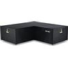 AWNIC Telo Copridivano Lounge a Forma di V da Esterno Impermeabile, Resistente ai Raggi UV e agli Strappi Copertura Divano Esterno da Giardino 420D Poliestere 254x254x85x71cm