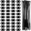 SHUIYUE 40 Set di Fissaggio per Frangivista Comprese Fascette per Cavi e Fissaggio delle Piastre di Montaggio Kit di Montaggio in PVC per Tappetini Privacy Recinzioni da Giardino Protezione Privacy