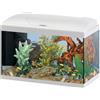 Hydor Acquario 60 Litri in Vetro per Pesci Tropicali o d'Acqua Dolce, include: Filtro 3 stadi per Acqua Cristallina, Lampada LED e Riscaldatore, 60 x 31,5 x h 39,5 cm. Bianco