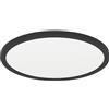 Eglo LED lampada da soffitto Minerario, luce decorativa esterna per balcone e terrazza, in plastica nera, IP54, illuminazione calda, Ø 30 cm