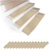 Relaxdays Set di 16 tappetini autoadesivi per Scale, 75x20 cm, Beige
