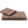 Caleffi Asciugamano con Ospite in Cotone Ricamata Caffè - 71324