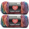 Red Heart Super Saver Bitty Stripe Crayon Box Yarn - 2 confezioni da 283 g - 100% acrilico - # 4 pettinato (medio) - 500 metri - per maglia/uncinetto