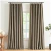 Vision Home Tende oscuranti plissettate marroni in misto lino, tende oscuranti 241,3 cm, per soggiorno, camera da letto, isolamento termico, tende plissettate con ganci, 2 pannelli, 101,6 x 95 cm