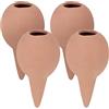 Relaxdays Set 4 Sfere da Irrigazione, Coni da 100 ml, HxD: 11,5 x 6 cm, Piante e Fiori da Interni e Esterni, Terracotta