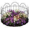 Relaxdays bordura in Metallo ad Arco per aiuole, 6 pz, Misure 45x240 cm, Color Nero