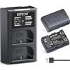 BTECH LP-E6P - Batteria da 2600 mAh, con caricabatterie USB-C PD Dual da 18 W, compatibile con Canon EOS R5 Mark II, R6 Mark II, EOS R, R5, R6, R7, 5D Mark IV, 90D, 80D, 6D II, 7D II