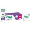 GUM Ortho, gel dentale | appositamente progettato per bretelle | riduce la formazione della placca | rafforza lo smalto | sapore di menta piperita | 2 x 75 cm (con 1 campione 0)
