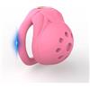 AMAZBEE Giocattolo sessuale di castità del pene con 4 anelli e 2 chiavi Gabbia del cazzo di Sissy rosa con dilatatore uretrale in silicone Gabbia di castità Giocattoli per adulti (Pink,Pink-Flat-Ring)