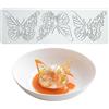 XiaoShenLu Torta Pizzo Mold, Silicone Pizzo Fondante Molds, Zucchero Craft Stampo di Impressione Torta commestibile Cucina Molecolare Decorazione, 3 fori Farfalla