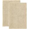 Decomira Tappeto Bagno Antiscivolo in Ciniglia | Tappetino bagno super assorbente, lavabile in lavatrice | Per il bagno, la doccia, la vasca da bagno o come tappetino WC | Beige - 50x80 cm (2 Pz)