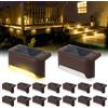IXYHKB 16 Pezzi Luci Solari LED da Esterno - Lampade Impermeabili per Scale, Gradini, Recinzioni e Giardino - Decorazione