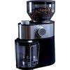 Gastronoma 18120001 - Macinacaffè elettrico, 12 impostazioni di macinazione da fine a grossa, 200 Watt, in acciaio inox nero