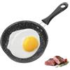 RUCUDIM Mini Padella Antiaderente Ø 14 cm - Piccola Padella a Induzione per Uova Fritte, Portatile per Campeggio e Cucina a Gas