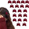 UCLEVER Mini fermagli per capelli, 20 pezzi, clip per capelli in plastica, manico antiscivolo, piccole clip Jaw per ragazze e donne (rosso)