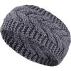 SATINIOR Inverno Fascia Lana Filo a Maglia Cerchietto Capelli Avvolgere Paraorecchie per Donne (Grigio)