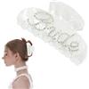 YEAMLTE Mollettone Capelli Donna, Fermaglio Grande per Artigli da Donna, Accessori per Capelli da Sposa, Pinza capelli Donna con Diamanti, per Matrimoni, Spose, Addii al Celibato/Nubilato (A)