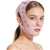 EHIOG Maschera per sollevamento viso riutilizzabile, linea V Line, traspirante e confortevole, per sollevamento del doppio mento e mascella, cinturino per il mento morbido e confortevole, strumento per la