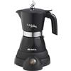 Ariete 1358 Moka Aroma - Moka elettrica 2/4 tazze - Autospegnimento - Mantenimento temperatura per 30' - 400 Watt - Nero