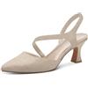 MARCO TOZZI Donna Décolleté morbido Feel Me plantare morbida fodera interna Vegano Vegano, beige (DUNE), 37 EU