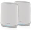 NETGEAR NETGEAR Orbi RBK762S Banda tripla [2.4 GHz/5 GHz/5 GHz] Wi-Fi 6 [802.11ax] Bianco 5 Interno (ORBI AX5400 MESH SYSTEM - 2-SET INCL.1 JAHR ARMOR BNDL) RBK762S-100EUS