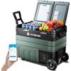 AAOBOSI 50L Frigo Portatile, Dual Zone, Frigo da Campeggio con APP, Illuminazione a LED, 12/24V e 100-240V, Porta di Ricarica USB, -20°C a 20°C, Frigorifero Portatile per Viaggi All'aperto