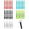 KOTO darts Koto - Aste per freccette in nylon, colore: rosso, nero, blu, bianco, verde, adatto per alette EZ L1 KOTO V1, incl. 30 alberi e pratico strumento di rimozione dell'asta.