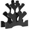 HX-pyahgtv Supporto per manubri corti a 3 ripiani, piccolo albero di pesi, nero, stabile supporto per manubri, supporto per manubri da ginnastica, allenamento della forza, casa, palestra, palestra