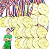 Vaileal 50 pezzi Medaglie per Vincitori, Medaglie in Plastica Oro per Bambini, Medaglie per Bambini per la Vittoria, Medaglia d'Oro per Bambini, Medaglie per Bambini per la Giornata dello Sport, Mini