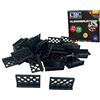 CMC imports 20 blocchi per recinzioni, diversi colori a scelta, 1 x 4 x 2, elementi di recinzione, compatibili (650 - nero)