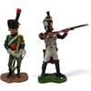 OPO 10 - Set di 2 Figurine in Scala 1/32 da 60 mm: Soldati dell'Impero napoleonico, Granatiere Dragone - del Prado LS34