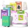 Ecoret-Pro 510 Parole flashcards bambini italiano e inglese, amico vocabolo gioco italiano,giochi montessori 2 anni, educativi prescolari Lingua Imparare a parlare Colori Numero Animali Verde(Unicorno, Rosa)