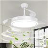 Tealight Ventilatore da Soffitto con Luce, LED Lampada con Ventilatore da Soffitto con Dimmerabile,Base in Metallo,Motore DC Revers Rame Puro Grande Portata D'aria,Con Memoria,Certificato CE-RoHS,per Soggiorno
