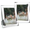 FoiiLiio Set di 2 cornice, Portafoto in Argento per Ritratti, per Pareti e Tavoli, Cornice Trasparente per Matrimonio, Soggiorno, Casa